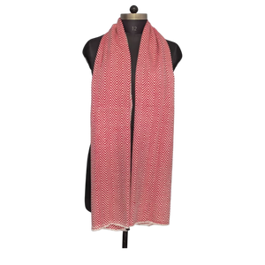 Estola de Invierno Rosa Zigzag para Mujer, Bufanda de Lana Acrílica Hecha a Mano de 28x80 Pulgadas, Chal Envolvente de Fibra Suave de Alta Calidad y Cómodo - Product Image 1