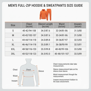 Conjunto deportivo naranja para hombre, sudadera con capucha y cremallera completa, pantalones deportivos de color sólido, ropa informal de otoño, sudadera con capucha y pantalones para hombre - Product Image 6