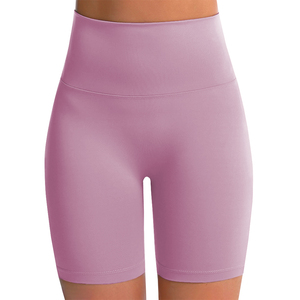 Shorts OEM décontractés, unis, pour le sport, la gym, l'entraînement, avec logo personnalisé, pour femme, séchage rapide, taille haute, yoga - Product Image 1