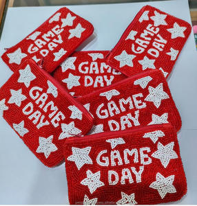 Set Handmade <b>Beaded</b> Eye Coin Purses Zipper Embroidered Canvas Pouches Soft Eco-Friendly <b>Large</b> Capacity Assorted Colors Artisan - Product Image 6