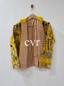 Handmade Eco-Friendly Uzbek Outerwear <b>Coat</b> Velvet Suzani Winter Boho Embroidered Women's Luxury <b>Coat</b> for Party Wear - Product Image 3