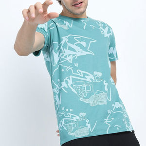 Camiseta Sublimada de Poliéster/Algodón, Tejido Transpirable, Estilo Casual Sostenible, Logotipo Personalizado, Manga Corta - Product Image 3