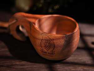 Wooden Kuksa Coffee Mug Natural Hand Carved Drinking Cup Rustic <b>Bar</b> <b>Tool</b> For Camping Tableware Gift for Travelers - Product Image 2