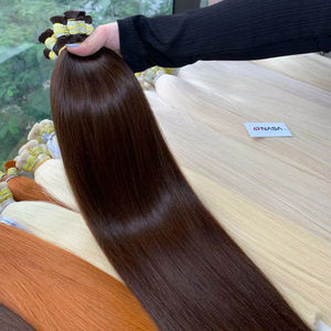 ผมต่อเวียดนามฮานอยแท้ เกรดพรีเมียม เนื้อผมนุ่มลื่น แข็งแรง น้ำหนัก 100 กรัม  ฟอกสีธรรมชาติ  แบบตรงและแบบลอนบอดี้เวฟ กำลังเป็นที่นิยมอย่างมาก - Product Image 1