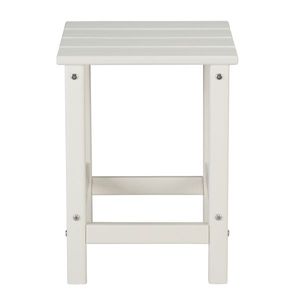Tavolino Quadrato in HDPE Bianco a Strato Singolo 36*36*47cm per Uso Esterno - Product Image 4