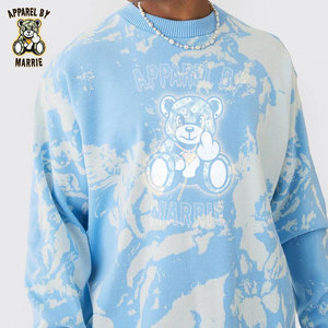 Sudadera Extra Grande Personalizada OEM para Hombre, 100% Algodón Terry, Venta al por Mayor, Tie-Dye, Streetwear, Sudadera Premium de Invierno para Hombre - Product Image 3