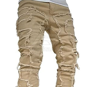 กางเกงยีนส์ดีไซน์ล่าสุดสำหรับผู้ชาย บริการ OEM คุณภาพสูง กางเกงยีนส์ขาดๆ สำหรับผู้ชาย - Product Image 5