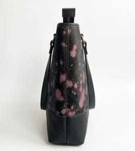 Women Faux Leather Tote Bag <b>Pink</b> Spot Print Large Capacity Shoulder Handbag Classic Zip Closure Daily Use - Product Image 4