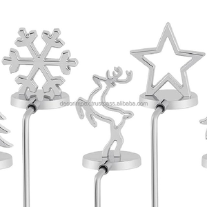 ถุงเท้ายาวสีเงินสำหรับคริสต์มาสที่แขวนที่ยึดกับถุงน่องตกแต่งเสื้อคลุมของตกแต่งคริสต์มาส - Product Image 4