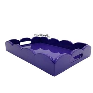 Bandeja tradicional vietnamita ecológica de bambú con detalles decorativos hechos a mano - Product Image 1