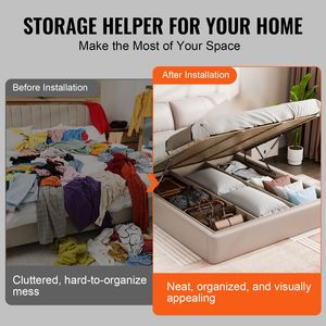 Kit Hardware Fai-da-te Deluxe per Letto a Scomparsa 59x71 con Sistema di Sollevamento Pneumatico per Carico di 70 kg, Sollevatore Verticale per Letto Compatibile con Divano 154 - Product Image 5