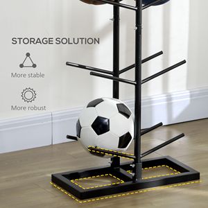 12 Ball Capacity Vertical Basketball <b>Rack</b> Organizer <b>for</b> Gym and <b>Garage</b>-<b>Garage</b> Shelves - Product Image 5