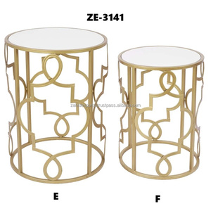 Table à manger ronde moderne de luxe, plateau en acier inoxydable fait main, base en métal, écologique, ZAHID EXPORTS - Product Image 3