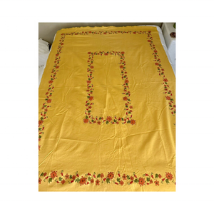 Belle nappe florale brodée écologique certifiée GOTS 52x70 pouces confortable et douce idéale pour toutes les saisons et tous les styles - Product Image 6