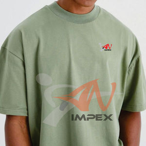 Wholesale Men's Oversize T Shirt Plus Size Plain Customized <b>Logo</b> High Quality T-Shirt for Men 100% Cotton - Product Image 3