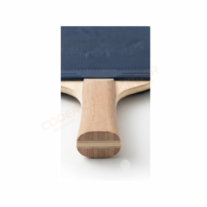 <b>Table</b> <b>Tennis</b> Racket Wood Handle Black Rubber Pimples Out Straight Grip Training Use 156x150mm Durable Single Item - Product Image 2