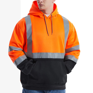 Sweat à capuche de travail haute visibilité unisexe en polyester indéchirable, design de sécurité, style distinctif, pour homme - Product Image 2