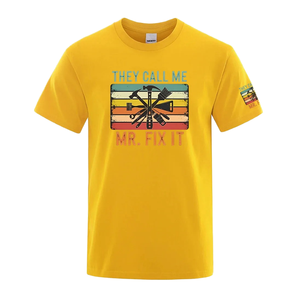 T-shirt décontracté pour homme en coton 100% de haute qualité, coupe ample et oversize, col rond épais, séchage rapide, respirant et écologique - Product Image 1