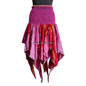 DS012 Nuevo Diseño Falda de Danza del Vientre para Mujer, para Actuaciones y Prácticas de Adultos, Estilo Gitano Tribal con Patchwork y Recortes - Product Image 1
