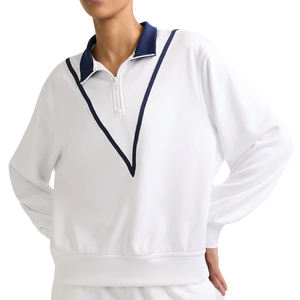 Sudadera Personalizable Premium de Peso Medio con Cuello Alto y Cierre de 1/4 para Mujer, Mezcla de Algodón, Estilo Casual y Relajado para Invierno - Product Image 1