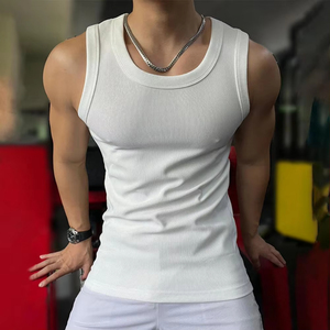 MILIENZ SPORTS APPAREL Camiseta sin mangas con cuello alto y estampado de leopardo para hombre, de secado rápido, 100% algodón no tejido, digital, 220g, ODM - Product Image 6