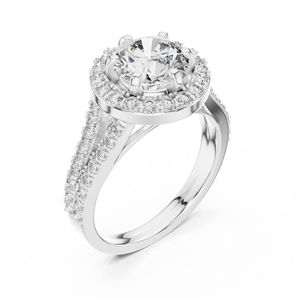 Anillos de diamantes cultivados en laboratorio con corte redondo luminoso, joyería sostenible exclusiva para compromisos éticos y un estilo nupcial de alto brillo. - Product Image 6