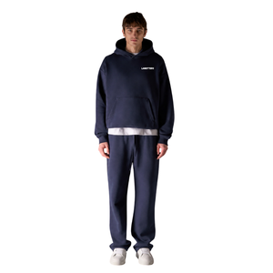 Conjunto de Sudadera con Capucha y Pantalones Deportivos para Hombre, Corte Recto, Ajuste Relajado, Dos Piezas, Bolsillo Canguro, Etiqueta Personalizada, OEM, ODM - Product Image 1