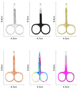 NEW Professional Stainless Steel Nose Hair Scissors <b>Round</b> Tip Design <b>Small</b> Eyebrow Scissor ANAAIF - Product Image 2