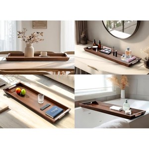 ถาดเสิร์ฟไม้กระถินพร้อมหูจับ |   เครื่องครัวทำมือขายส่ง - Product Image 5
