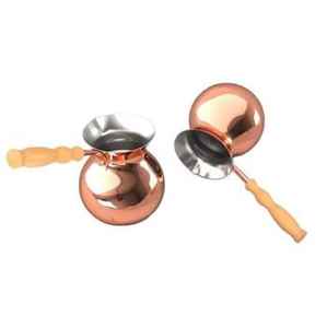 Cafetera Turca Clásica Cezve, Cafetera Árabe Ibrik, Base de Cobre, Mango de Madera, Calentador de Leche, Olla para Derretir Mantequilla - Product Image 4