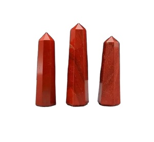 Obelisco de torre de cristal de jaspe rojo de ágata para curación y equilibrio de Chakras Puntos de piedras preciosas de alta calidad Comprar al por mayor de La India - Product Image 1