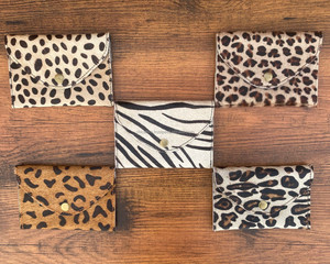 Nuevo Mini monedero de cuero genuino con estampado de animales, tarjetero, bolsillo frontal Delgado, billetera para mujer, tarjeta de crédito/monedero, sobre, bolsa - Product Image 5