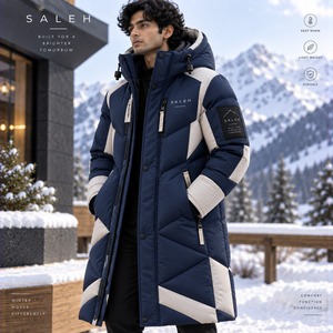 Premium <b>Men's</b> <b>Long</b> <b>Puffer</b> <b>Coat</b> Winter Thick Quilted Jacket Warm Windproof Water Resistant Custom OEM ODM Manufacturer - Product Image 1