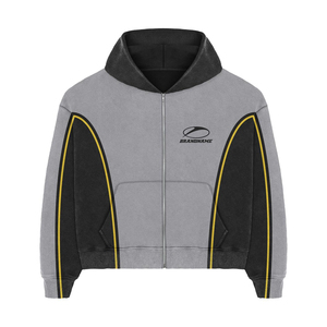 ชุดวอร์มผู้ชายแบบกำหนดเอง เสื้อฮู้ดซิป กางเกงจ็อกเกอร์ ลายแถบ ชุดกีฬาลำลอง ชุดสเวตเตอร์ OEM ODM แบรนด์ส่วนตัว - Product Image 2