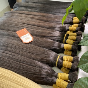 Vente en gros 100% extensions de cheveux humains vietnamiens droits en vrac alignés sur les cuticules non transformés bruts et bon marché - Product Image 1