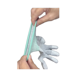 Guantes de seguridad de trabajo antiestáticos profesionales blancos con revestimiento fino de PU producto antideslizante - Product Image 4