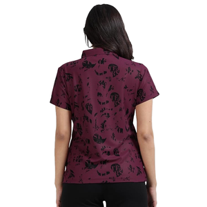 Camisetas Polo Cómodas Estampadas para Mujer, Manga Corta, Corte Ajustado, Casuales, de Proveedor de Bangladesh - Product Image 4