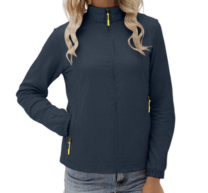<b>Women</b> Soft Shell <b>Jacket</b> 100% Polyester Stand Collar Water Resistant Zip <b>Fly</b> Regular Fit Solid Color Outdoor Wear High quality - Product Image 1