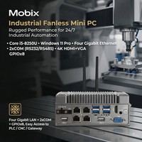 PC industriel embarqué Mobix Compact Mini N100, 5 ports USB, 4 ports LAN, ports E/S riches, 16 Go de RAM, stockage SSD 256 Go pour kiosque intelligent et commerce de détail