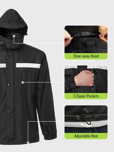 Combinaison de pluie imperméable contemporaine pour les voyages, la randonnée, le trekking, le camping et les activités de plein air décontractées - Product Image 5
