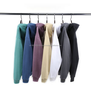 Sudaderas con capucha unisex personalizadas para hombre, sudaderas de invierno de algodón liso de gran tamaño, técnica bordada en blanco a granel de talla grande - Product Image 5