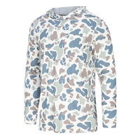 Chemises de chasse camouflage respirantes 100 % polyester à imprimé numérique grande taille pour homme, col rond, vêtements de pêche pour la randonnée et le camping