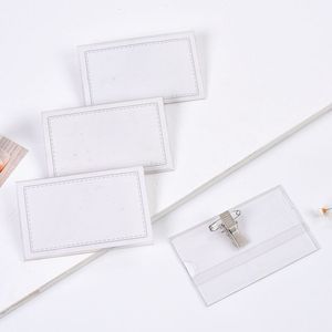 Cheap Lightweight Double Sides Transparent Name <b>Badge</b> <b>Holders</b> Name Tags with Pins Plastic Tag <b>Holder</b> Horizontal <b>ID</b> Card <b>Holder</b> - Product Image 6