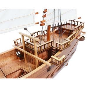 Modèle de bateau de guerre chinois en cèdre B405, peint à la main, décoration nautique, cadeau pour collectionneur, décoration d'intérieur, 69Lx16Wx60H cm - Product Image 3