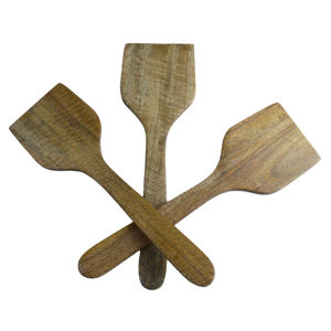 Cuillère de cuisine en bois au design industriel, finition polie, idéale pour l'intérieur et la vaisselle de cuisine - Product Image 2