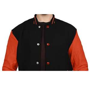 High Quality 100%Cotton Winter Custom Embroidery Blank Varsity Jacket Best Wholesale Latest Oversized Long Sleeve Winter Jacket - Product Image 5