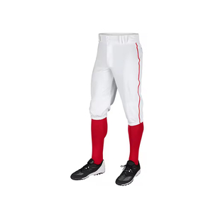 Vêtements de sport respirants, confortables, durables et à séchage rapide, imprimés de couleurs vives, personnalisés, avec un bas à rayures fines, style baseball. - Product Image 5