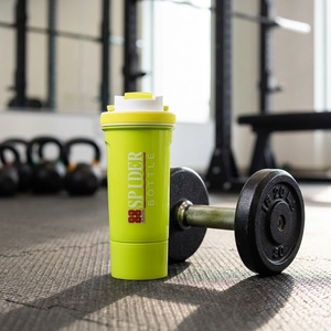 Botella Mezcladora para Gimnasio, Colorida, de Plástico, para Proteínas, con Compartimento para Alimentos, Libre de BPA, Deportiva, de 3 Capas con Rejilla Mezcladora - Product Image 1