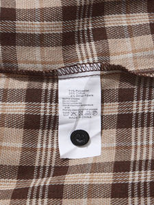 Chemise en flanelle pour homme, coupe slim, chemise en flanelle d'automne pour homme, manches longues, à carreaux, boutonnée, chemise en flanelle décontractée - Product Image 5