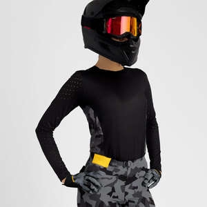 Maillot de motocross unisexe à manches longues bleu, séchage rapide, polyester/nylon, pour course sur route, manches longues, design imprimé, anti-UV - Product Image 3